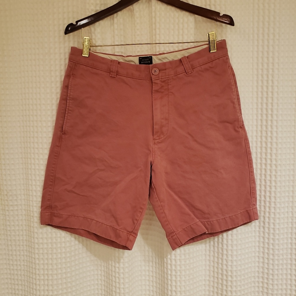 J. Crew Salmon Size 32 & 9" Long Khaki Shorts